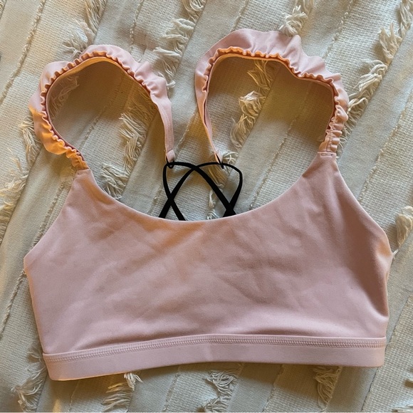 Bandier x Something Navy Ruffle Bra in Pale Blush Size Small - Picture 10 of 10